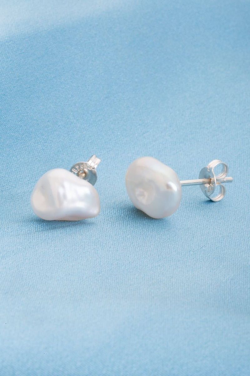 Cloud Stud Small Pearl - Sterling Silver