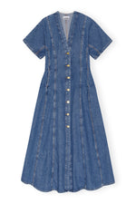 Future Denim Maxi Dress - Mid Blue Stone