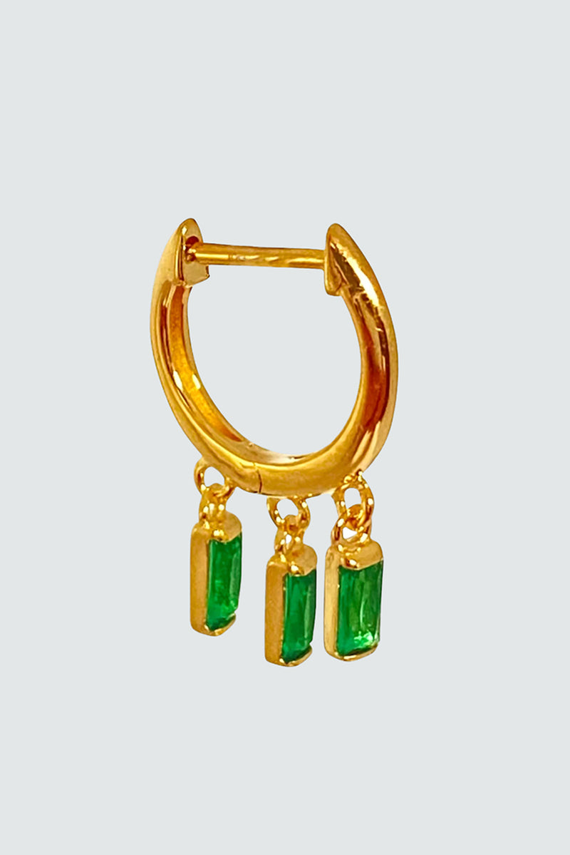 Three Sisters Earring - Emerald