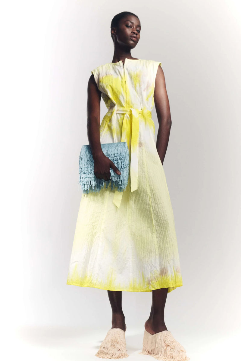Sleeveless Zipper Dress - Banana