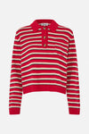Cori Knit - Crimson Red Stripe