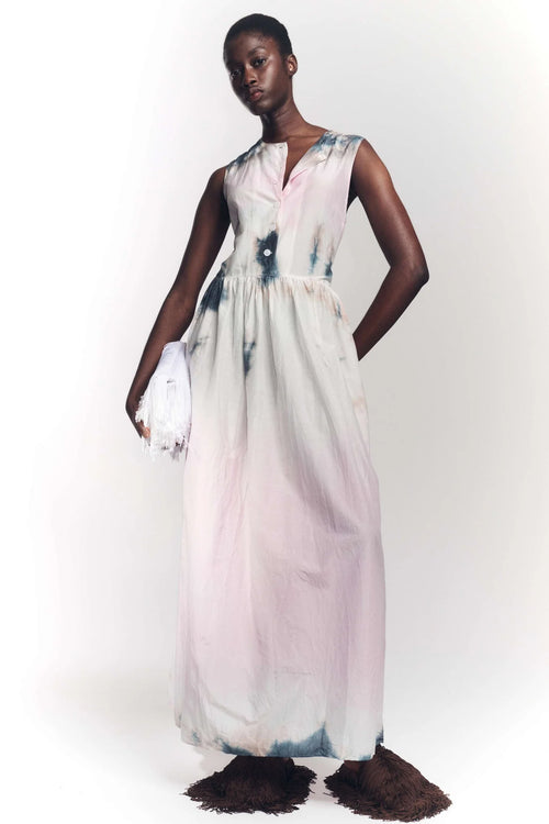 Silk Cotton Tank Maxi Dress - Gloss