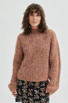 Filippi Knit O Neck - Orange Pepper
