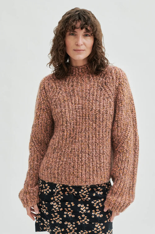 Filippi Knit O Neck - Orange Pepper