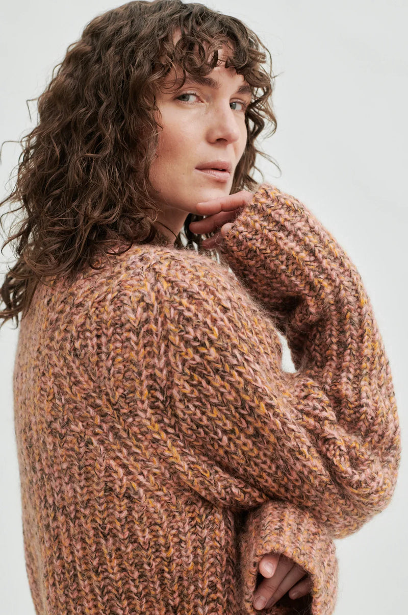 Filippi Knit O Neck - Orange Pepper