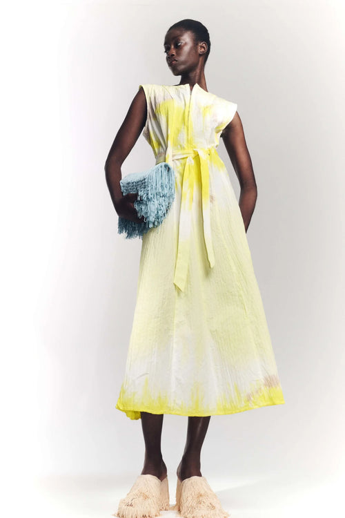 Sleeveless Zipper Dress - Banana