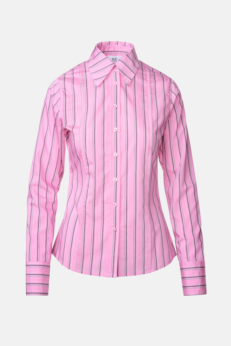 Stripe Tailored Shirt - Pink