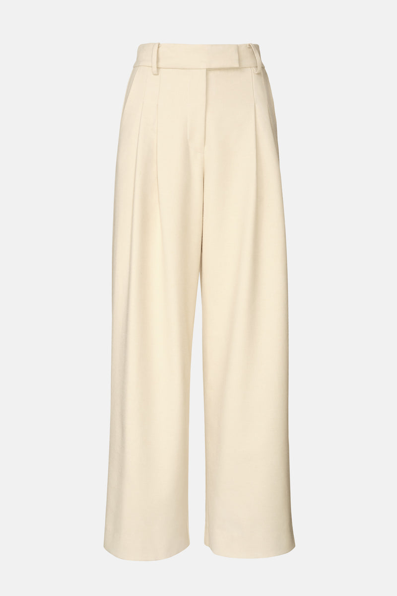 Province Pleated Pant - Creme