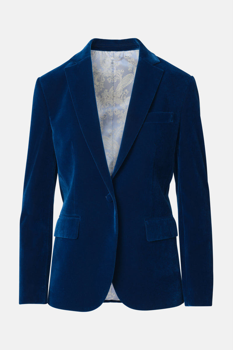 Belfort Blazer Velvet - Blue