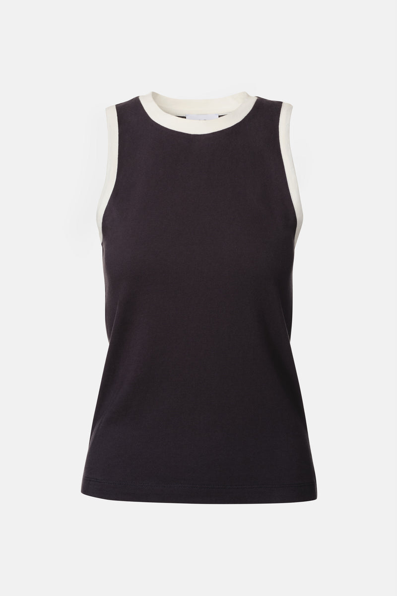 Brooklyn Tank - Navy and White