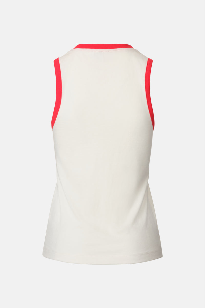 Brooklyn Tank - Red and White