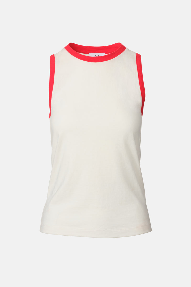 Brooklyn Tank - Red and White