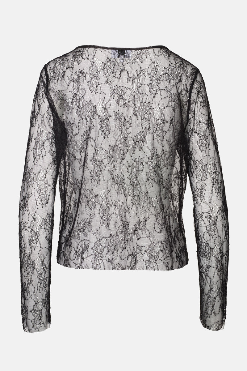 Luna Lace Sequinned Top