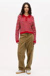 Cori Knit - Crimson Red Stripe