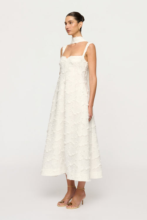 Zinnia Midi Dress - Feathered Jacquard