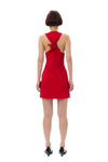 Light Twill Suiting Mini Dress - Barbados Cherry