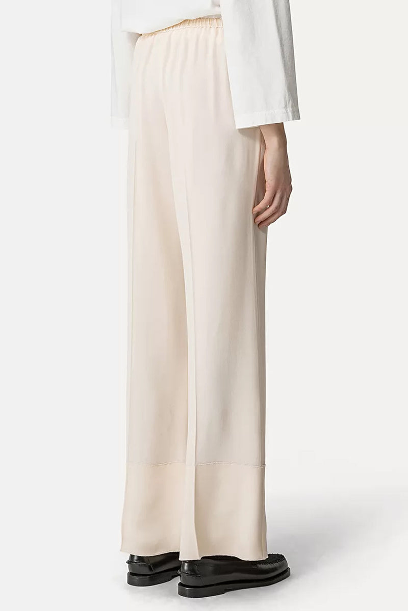 Envers Satin Flared Pants - Ivory
