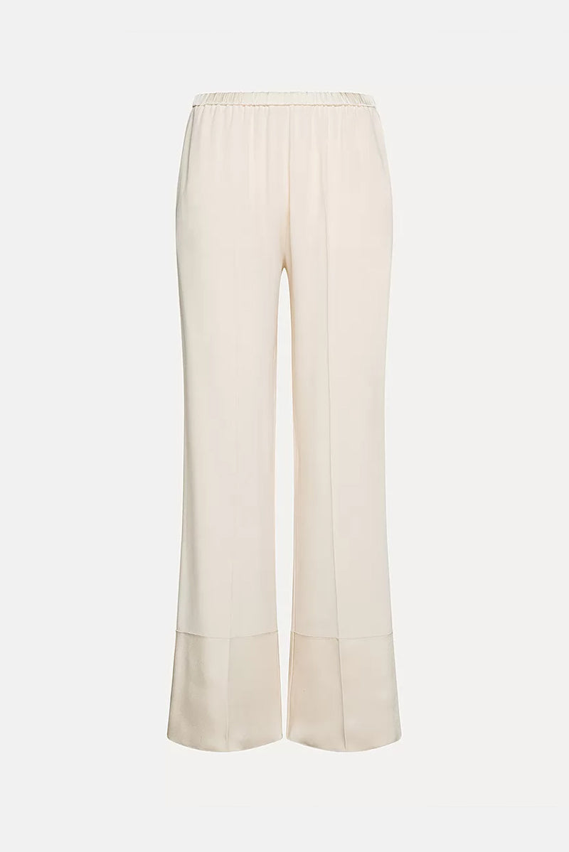Envers Satin Flared Pants - Ivory