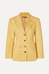 Textured Cotton Jacquard Tailored Jacket - Mimosa