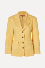 Textured Cotton Jacquard Tailored Jacket - Mimosa