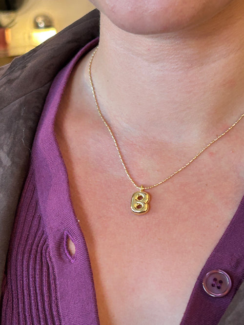 PANAME Alphabet Bubble Necklace