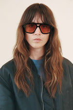 MONOKEL Jet Black - Orange Solid Lens