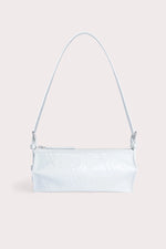 Karo Shoulder Bag - White/ Embossed Patent Leather