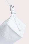 Karo Shoulder Bag - White/ Embossed Patent Leather