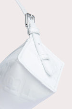 Karo Shoulder Bag - White/ Embossed Patent Leather