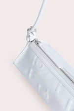 Karo Shoulder Bag - White/ Embossed Patent Leather