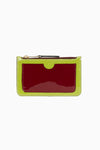 Wallet - Pistachio and Burgundy