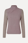 Patchwork Jersey Long Sleeve Top - Pink/Black
