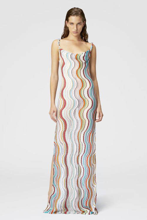 Long Cover Up - Multicolour w White