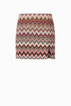 Mini Skirt - Multicolour Red, Black and White
