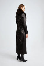 Dakota Coat - Black (Espresso Collar)