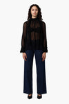 Camille Blouse - Black Sheer