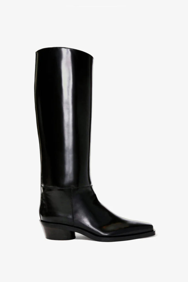 Bronco Knee High Boots - Black