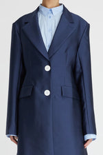 Penny Longline Coat - Navy