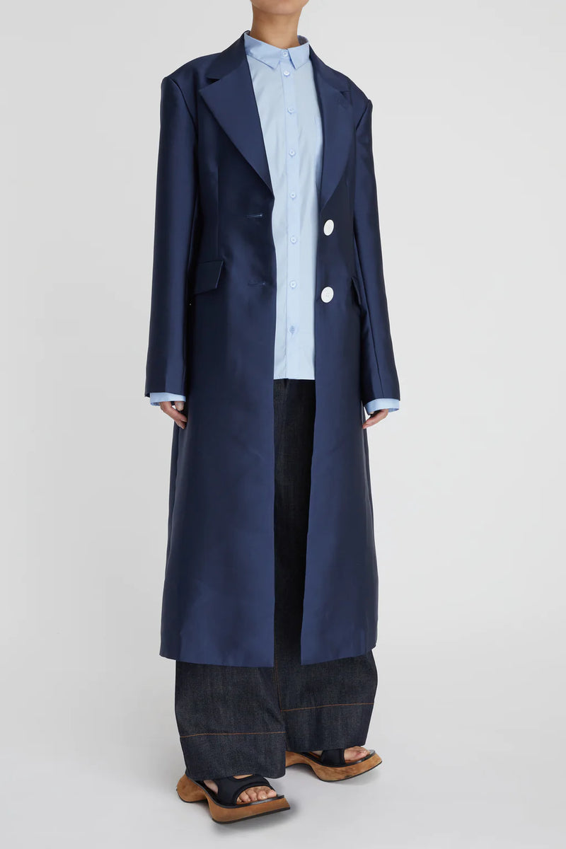 Penny Longline Coat - Navy