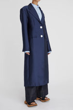 Penny Longline Coat - Navy