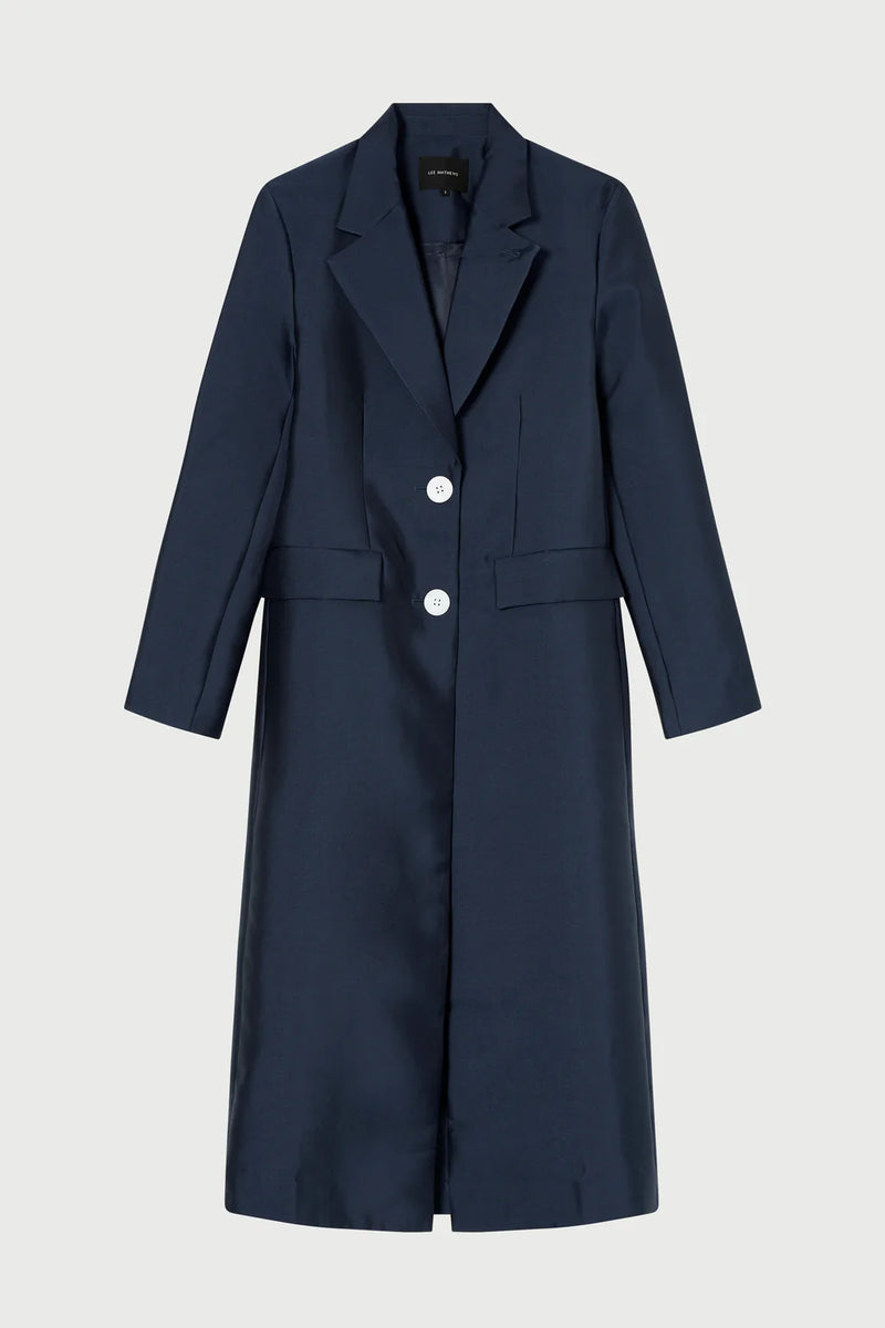 Penny Longline Coat - Navy