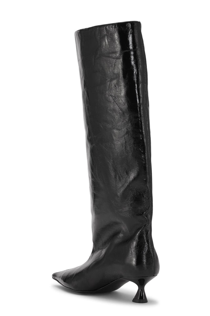 Soft Slouchy High Shaft Boot - Black