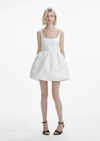 Taffeta Diamante Mini Dress - White