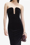 Strapless Midi Dress - Black