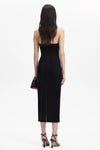 Strapless Midi Dress - Black