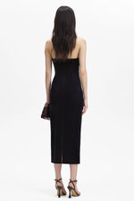 Strapless Midi Dress - Black