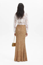 Sequin Maxi Skirt - Gold