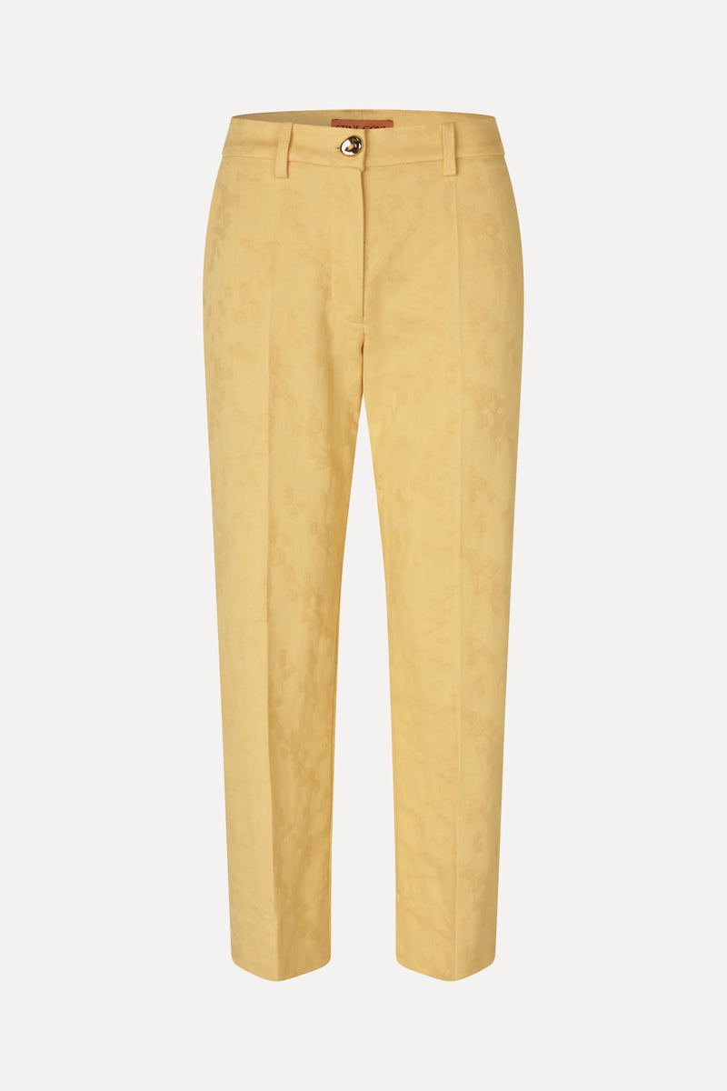 Textured Cotton Jacquard Pants - Mimosa