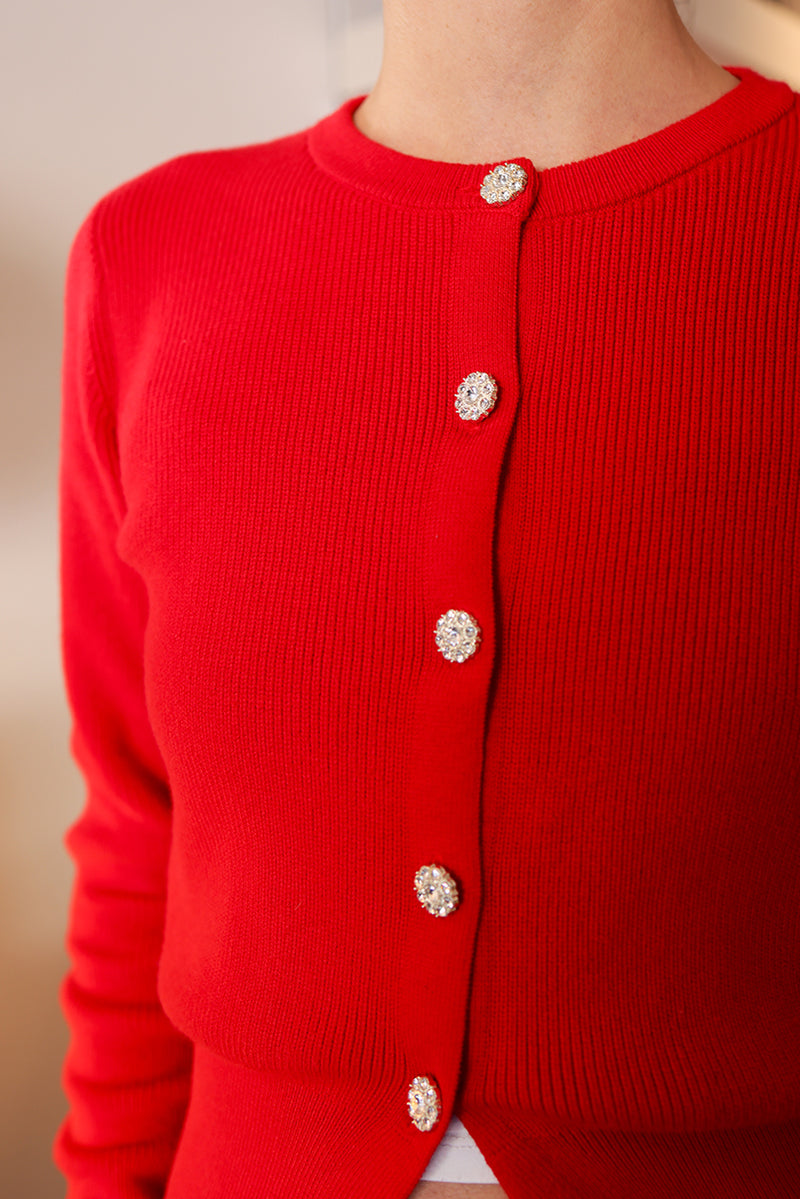 Kitty Cardigan - Red