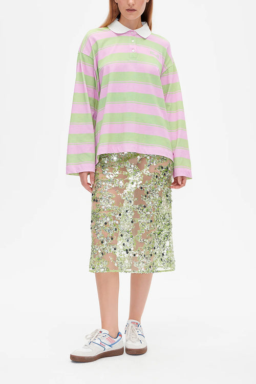 Jeanne Rugby Top - Pink/Green